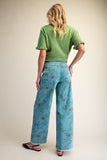 Floral Printed Corduroy Pants