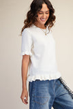 Ruffle Sleeve Knitted Sweater