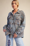 Bandana Print Washed Jacket