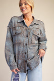 Bandana Print Washed Jacket