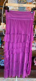 Silk Maxi Length Ruffle Skirt