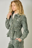 Corduroy Peplum Jacket