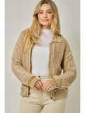 Ribbed Zip-Up Sweater