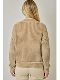 Ribbed Zip-Up Sweater