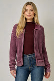 Ribbed Zip-Up Sweater