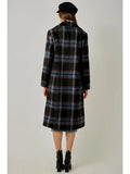 Brushed Plaid Coat