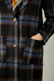 Brushed Plaid Coat
