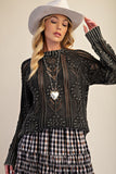 Floral Pattern Knitted Sweater