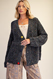 Mini Pom Pom Cardigan