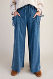 Tie Pocket Terry Knit Pants
