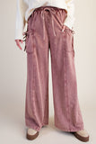 Tie Pocket Terry Knit Pants