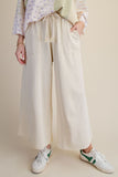 Drawstring Terry Knit Pants