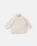 Fuzzy Mock Neck Sweater - Ecru