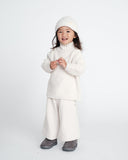 Fuzzy Wide Leg Pants - Ecru
