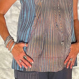 Soleil block print top