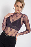 Sheer lace overlay top