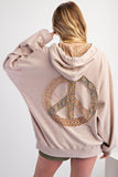 Peace Sign Back Hoodie