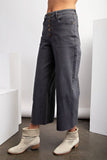 Button Front Twill Pants