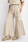 Terry Knit Flare Pants