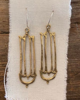 Bronze Column Earrings