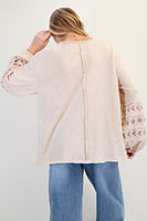 Embroidered Cotton Knit Top