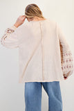 Embroidered Cotton Knit Top