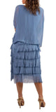 Scoop Neck Maxi Ruffle Dress