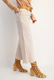 Button Front Twill Pants