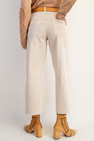 Button Front Twill Pants