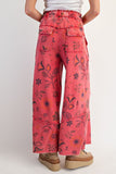 Floral Print Terry Pants