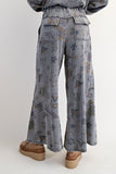 Floral Print Terry Pants