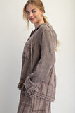 Plaid Cotton Gauze Hoodie