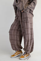Plaid Mineral Wash Pants