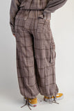 Plaid Mineral Wash Pants