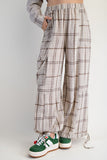 Plaid Mineral Wash Pants