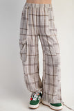 Plaid Mineral Wash Pants