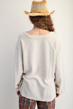 Textured Thermal Henley Top