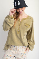 Textured Thermal Henley Top