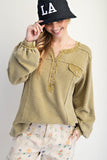 Textured Thermal Henley Top