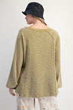 Textured Thermal Henley Top