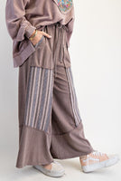 Jacquard Contrast Terry Pants