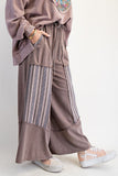 Jacquard Contrast Terry Pants