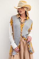 Plaid Mix Thermal Shirt