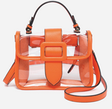 Toni Clear Flapover Crossbody Bag