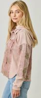 Flower Embroidery Hoodie Jacket