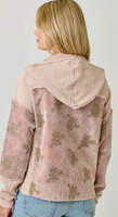 Flower Embroidery Hoodie Jacket