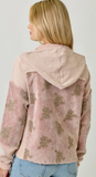 Flower Embroidery Hoodie Jacket