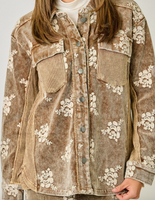 Washed Corduroy Embroidery Jacket