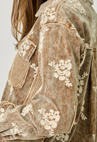 Washed Corduroy Embroidery Jacket
