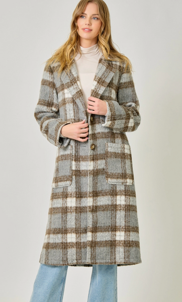 Plaid Long Coat